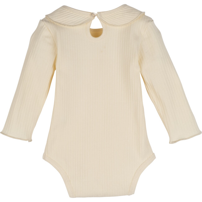 Baby Elsie Ruffle Neck Bodysuit, Cream - Onesies - 3