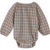Baby Leila Long Sleeve Bubble, Green & Red Check - Rompers - 1 - thumbnail