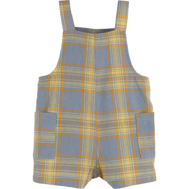 Baby Matteo Overall, Blue Yellow Check - Overalls - 3