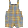 Baby Matteo Overall, Blue Yellow Check - Overalls - 3