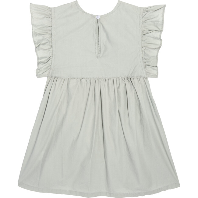 Louise Ruffle Baby Dress, Mint Cotton Poplin - Play Dresses - 2
