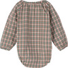 Baby Leila Long Sleeve Bubble, Green & Red Check - Rompers - 2