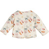Baby Esme Quilted Jacket, Cream Butterflies - Jackets - 3 - thumbnail