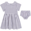 Eloise Baby Dress, Grey Gingham - Play Dresses - 3