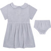 Eloise Baby Dress, Dusty Blue Muslin - Play Dresses - 3