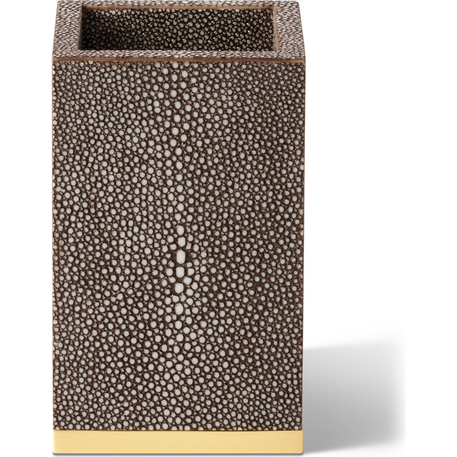 Shagreen Pencil Cup, Chocolate