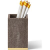 Shagreen Pencil Cup, Chocolate - Accents - 4