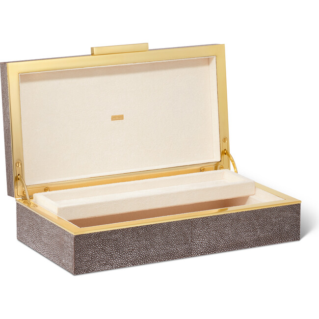 Shagreen Envelope Box, Chocolate - Accents - 4