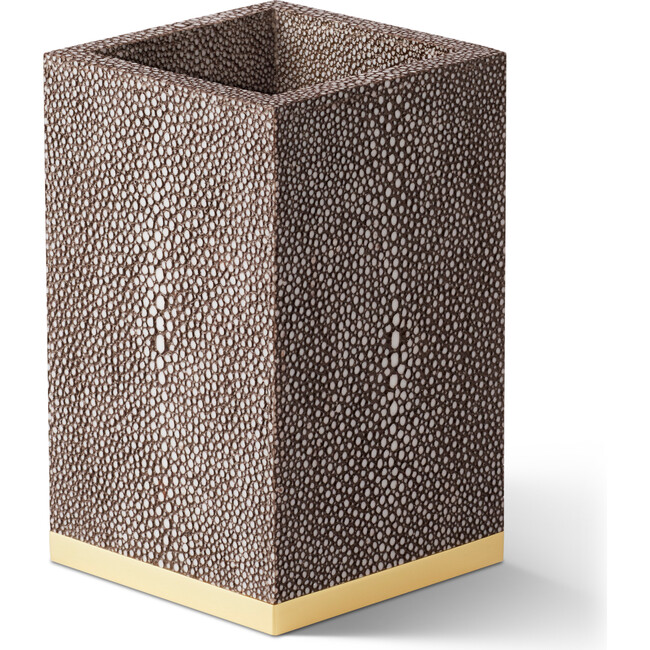 Shagreen Pencil Cup, Chocolate - Accents - 5