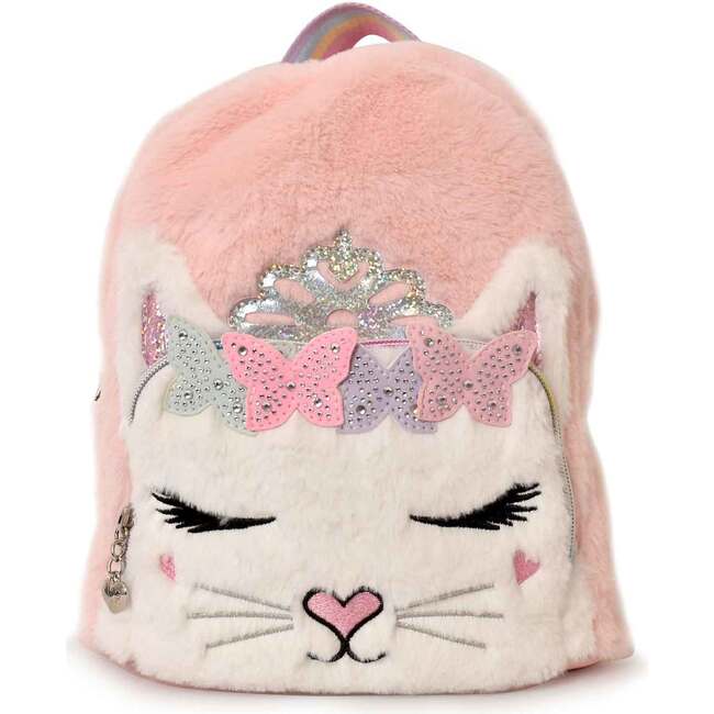 Miss Bella Pink Plush Mini Backpack, Pink - Backpacks - 1