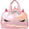 Miss Gwen Rainbow Crown Metallic Duffle Bag, Pink - Bags - 1 - thumbnail