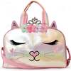 Miss Bella Flower Crown Metallic Duffle Bag, Pink - Bags - 1 - thumbnail