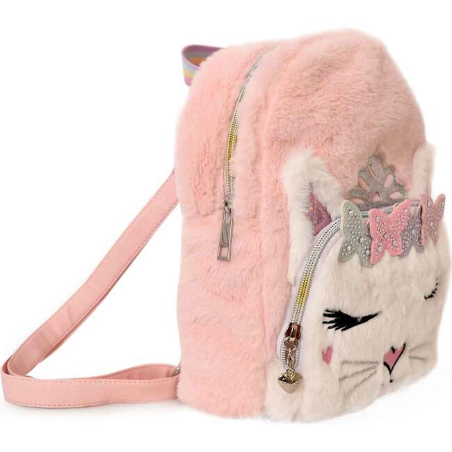 Miss Bella Pink Plush Mini Backpack, Pink - Backpacks - 2