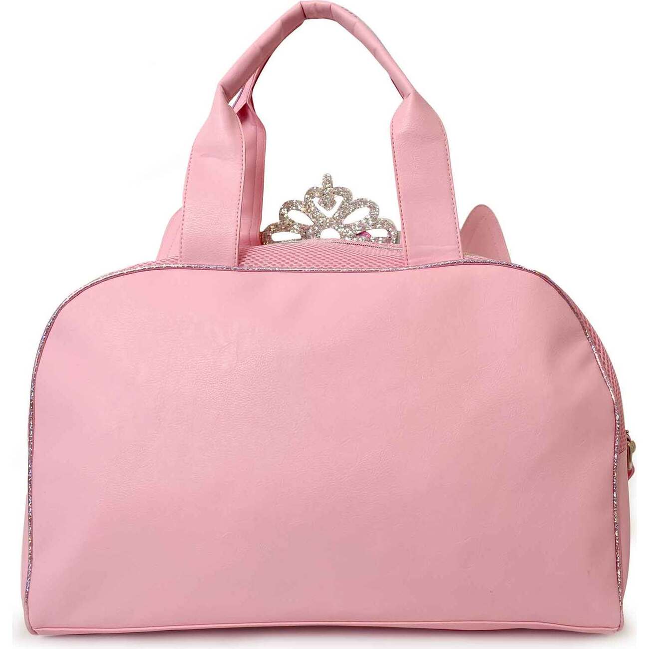 Flower Crown Miss Bella Plush Duffle Bag in Pink