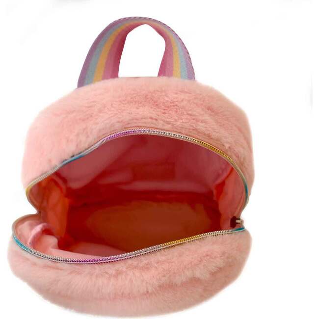 Miss Bella Pink Plush Mini Backpack, Pink - Backpacks - 4