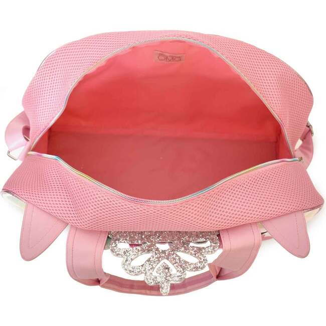 Miss Bella Flower Crown Metallic Duffle Bag, Pink - Bags - 4