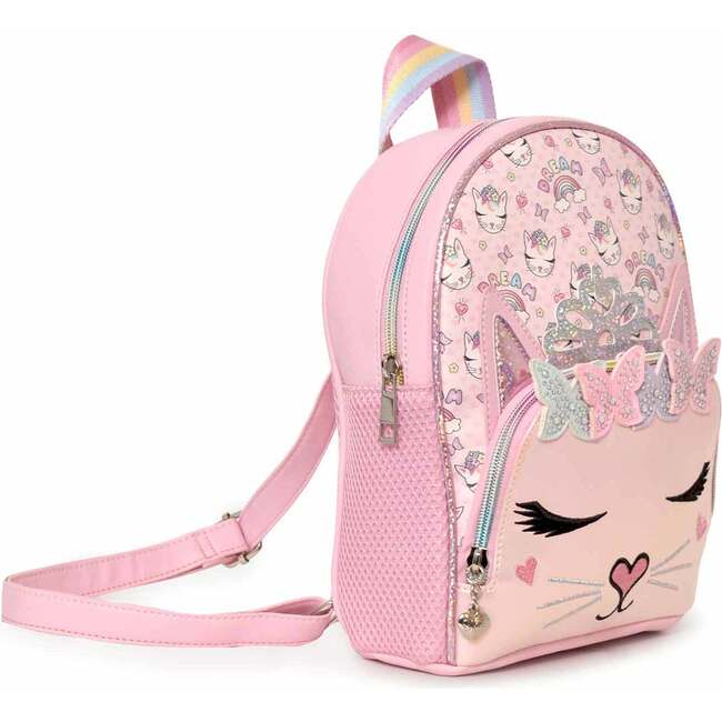 Miss Bella Butterfly Crown Print Mini Backpack, Pink - Backpacks - 2