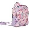 STUFF' Ditzy Daze Print Mini Backpack with Heart Pocket, Purple - Backpacks - 2