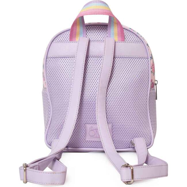 STUFF' Ditzy Daze Print Mini Backpack with Heart Pocket, Purple - Backpacks - 3