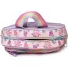 STUFF' Ditzy Daze Print Mini Backpack with Heart Pocket, Purple - Backpacks - 4