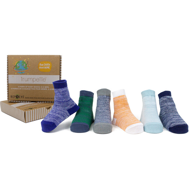 Casey Space Dye Sock Set, Blue