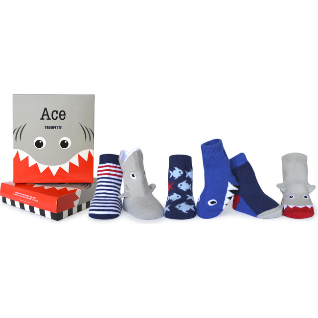 Ace Shark Sock Set, Grey