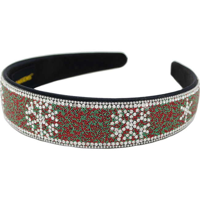 Snowflake Christmas Hairband, Green and Red