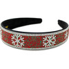 Snowflake Christmas Hairband, Red and Geen - Hair Accessories - 1 - thumbnail