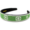 Snowflake Christmas Hairband, Green - Hair Accessories - 1 - thumbnail