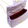 Classic Quilted Stud Handbag, Purple - Bags - 3 - thumbnail
