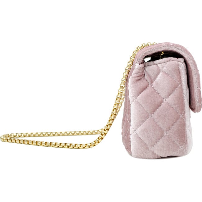 Large Classic Quilted Suede Handbag, Pink
