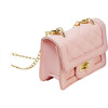 Classic Quilted Flap Handbag, Pink - Bags - 3
