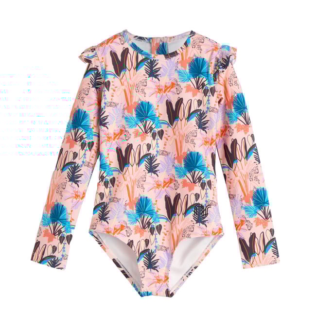 Sophie Rashguard One Piece, Pink Tropical Panther
