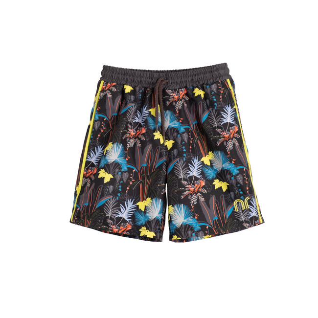 Jax Swim Trunk, Black Tropical Panther