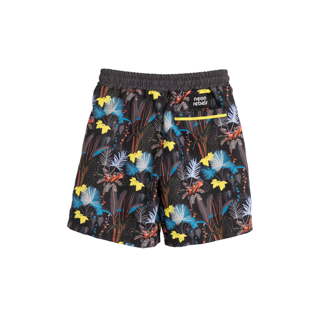 Jax Swim Trunk, Black Tropical Panther