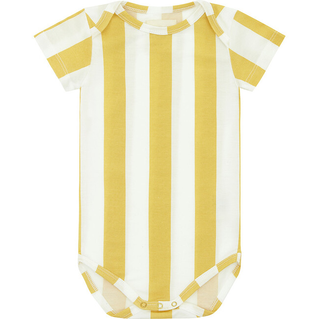 Yellow Striped, Tencel™ Bodysuit - Onesies - 1