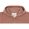 Organic Cotton Zip Up Hoodie, Natural Pink Clay & Beetroot Dye - Sweatshirts - 2
