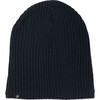 Women's Fleece-Lined Ribbed Beanie, Black - Hats - 1 - thumbnail