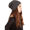 Women's Fleece-Lined Barca Beanie, Charcoal - Hats - 2