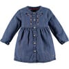 Dress, Mid Blue Denim - Dresses - 1 - thumbnail