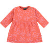 Dress, Coral Print with Flowers - Dresses - 1 - thumbnail