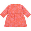 Dress, Coral Print with Flowers - Dresses - 2