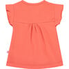 Top, Coral with Flower Detailing - Shirts - 2