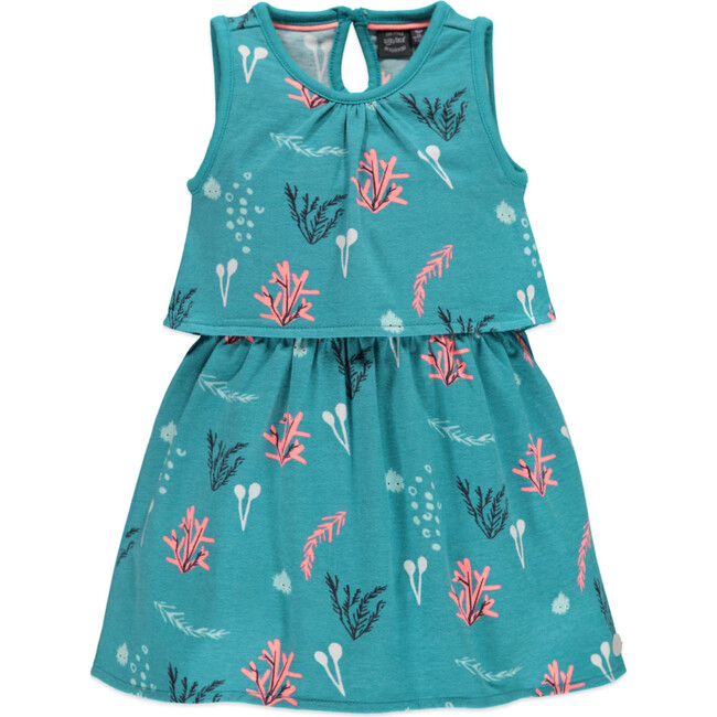 Print Dress, Sea Green - Dresses - 1
