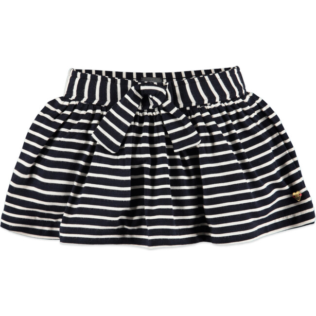 Striped Skirt, Blue Navy - Skirts - 1