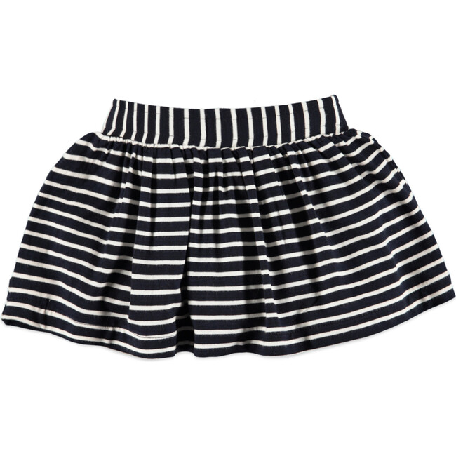 Striped Skirt, Blue Navy - Skirts - 2