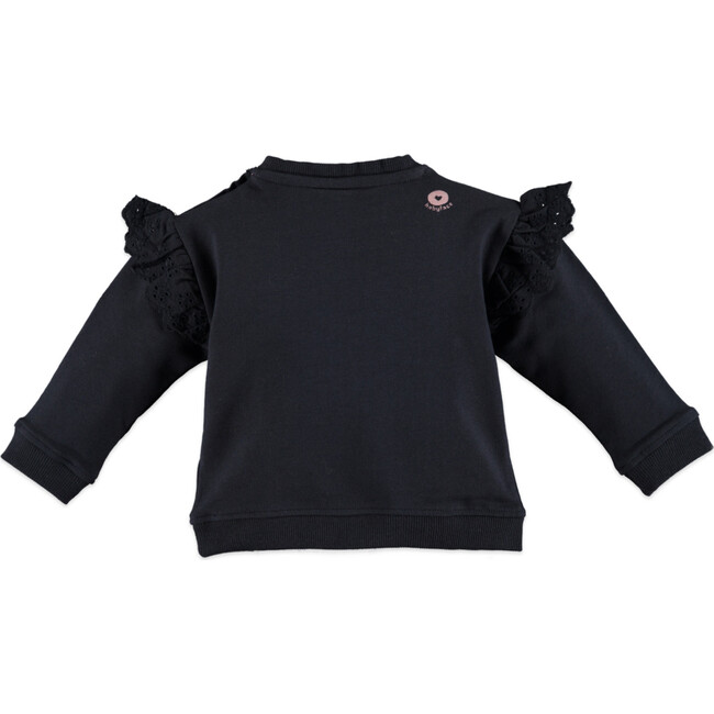 Ruffle Pullover, Blue Navy - Sweatshirts - 2