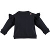 Ruffle Pullover, Blue Navy - Sweatshirts - 2
