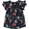 Print Dress, Dark Grey - Dresses - 2