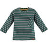 Striped Long Sleeve Tee, Bottle Green - Tees - 1 - thumbnail